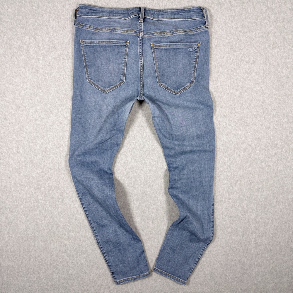 Hollister Mid-Rise Jean Legging Distressed Blue Denim Size W29 L26 - Picture 8 of 9